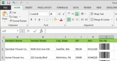 code 128 font for excel mac