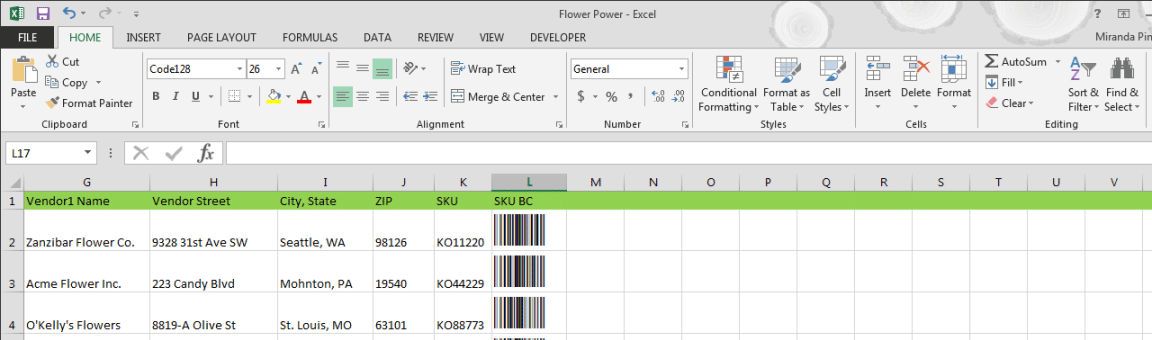 barcode generator for word mac