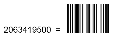 Code 128 C barcode made with C128Tools