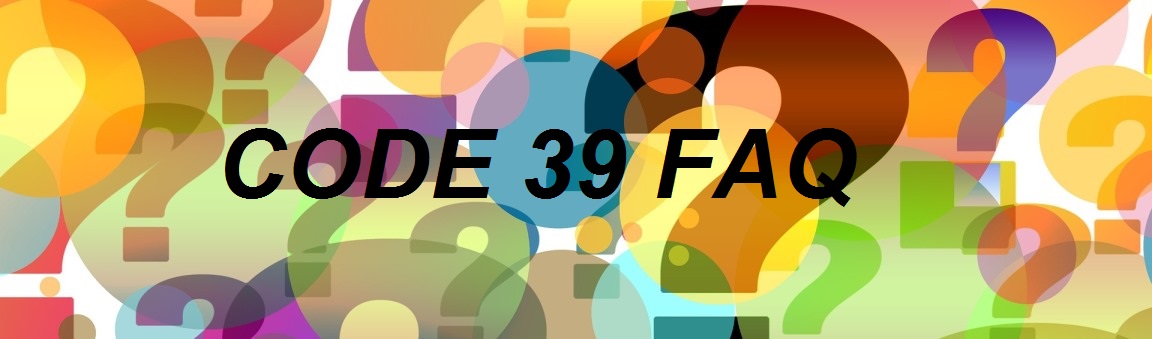 Code 39 barcode FAQ