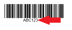 Human-readable underneath a Code 39 barcode