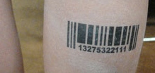 barcode tatoo calf