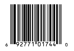 UPC A barcode made with UPCTools
