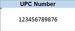 UPC number